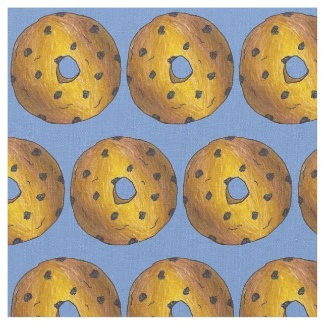 Blueberry Cake Doughnut Doughnuts Doughnut Fabric (Close Up)
