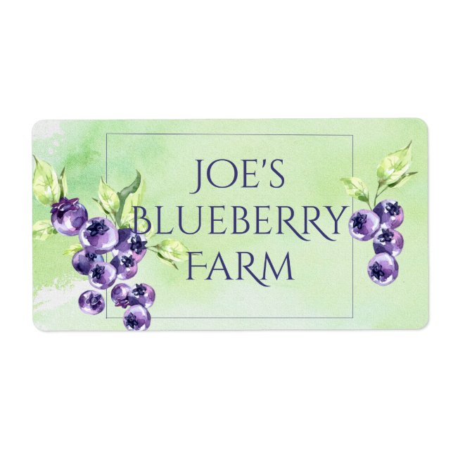 Blueberry Canning Labels (Front)