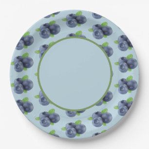 blueberry cardboard paper plate