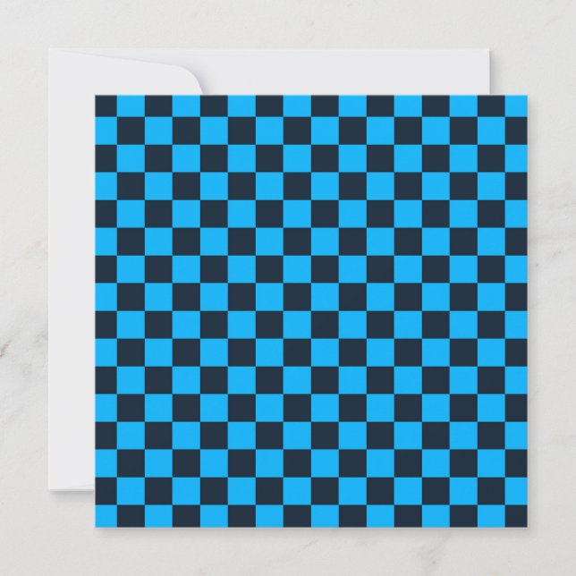Blueberry checkered pattern thank you card (Front)