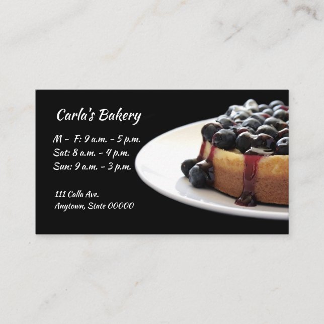 Blueberry cheesecake business card (Front)