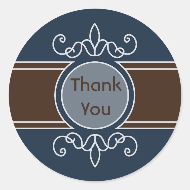 Blueberry Classic Harvest Thank You Sticker (Front)