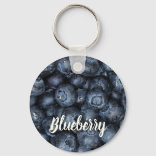 Blueberry Close Up Detail for Vegans Key Ring