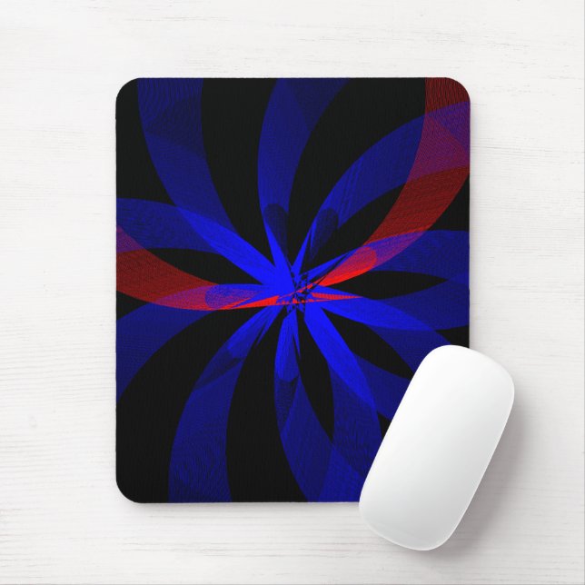 Blueberry Color Center Geometric Accent Mouse Pad (With Mouse)