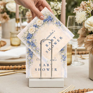 Blueberry Cottage Garden Baby Shower Napkin