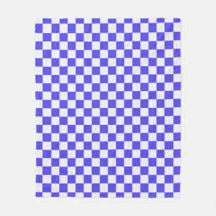 Blueberry cream checkered pattern fleece blanket