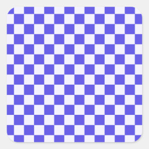 Blueberry cream checkered pattern square sticker