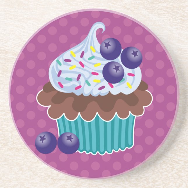 Blueberry Cupcake Coaster (Front)