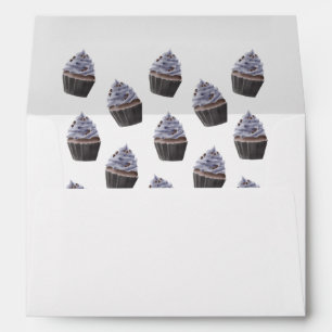 Blueberry Cupcake Illustration Pattern Envelope