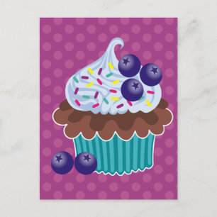 Blueberry Cupcake Postcards
