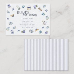 Blueberry Dessert Baby Shower Books For Baby Enclosure Card
