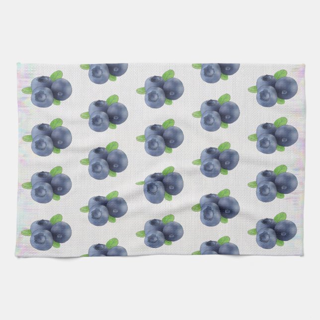 blueberry dishcloth tea towel (Horizontal)