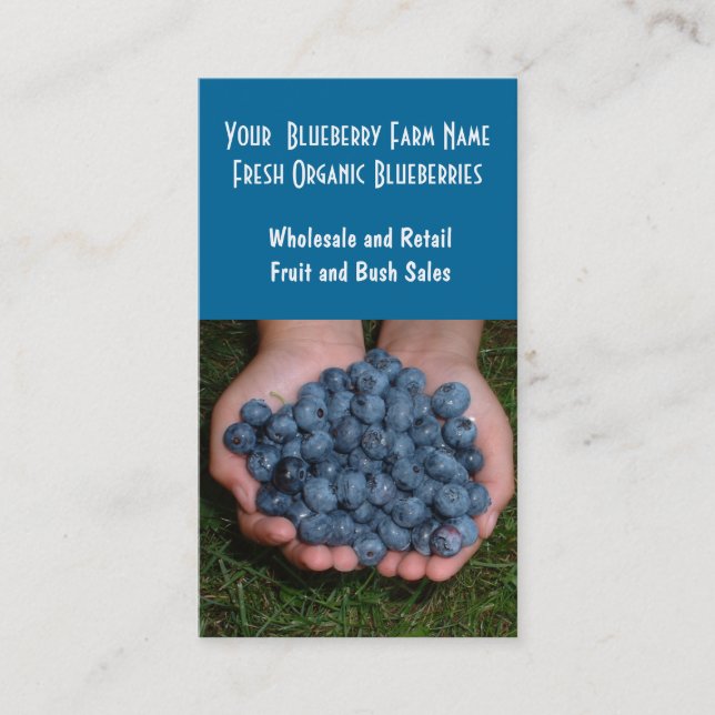 Blueberry Farm or Sales Business Card (Front)