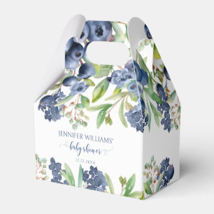 Blueberry floral baby boy shower candy favour boxe box