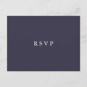 Blueberry   Floral Wedding  RSVP MEAL CHOICE Invitation Postcard
