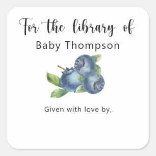 Blueberry - for the library of square sticker