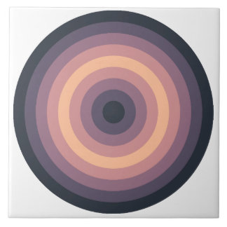 Blueberry Fuzzy Peach Circles Ceramic Tile