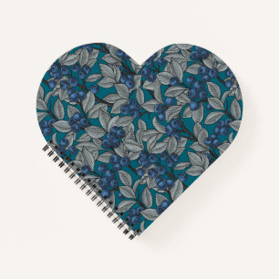 Blueberry garden, blue and grey notebook