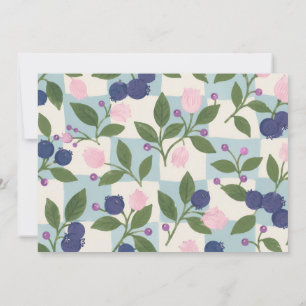 Blueberry Garden Floral Envelope Invitation