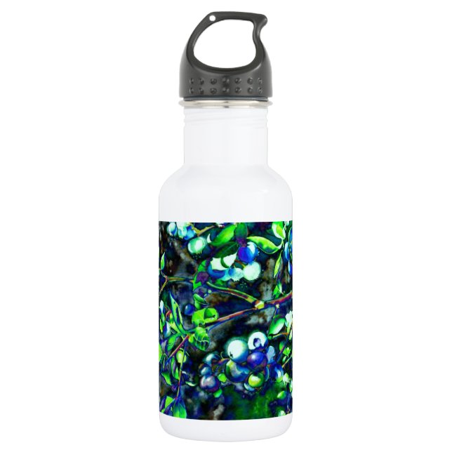 Blueberry - green hue 532 ml water bottle (Front)
