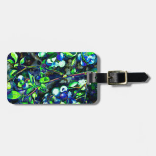 Blueberry - green hue luggage tag