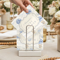 Blueberry Hot Air Balloon Toile Baby Shower