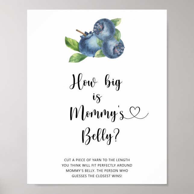 Blueberry - how big is mummy's belly game poster (Front)