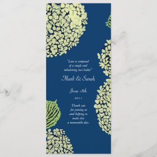 Blueberry Hydrangea Wedding Program
