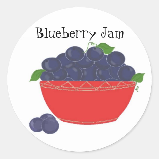 Blueberry Jam Classic Round Sticker (Front)