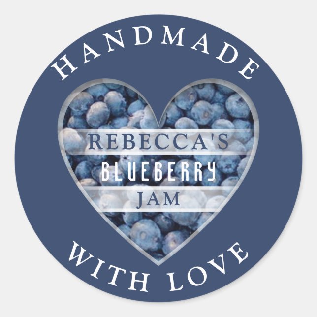 Blueberry Jam Classic Round Sticker (Front)