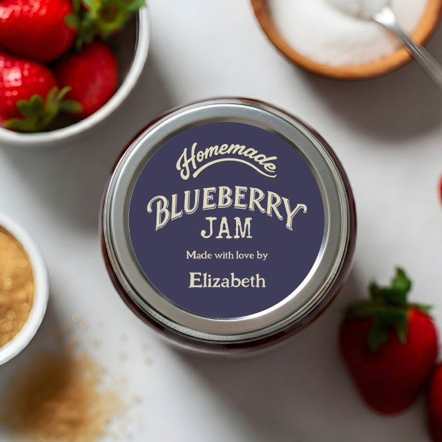 Blueberry Jam Classic Round Sticker (Creator Uploaded)