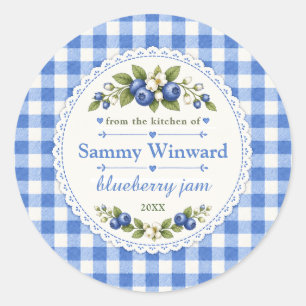 Blueberry Jam Homemade Gift Label
