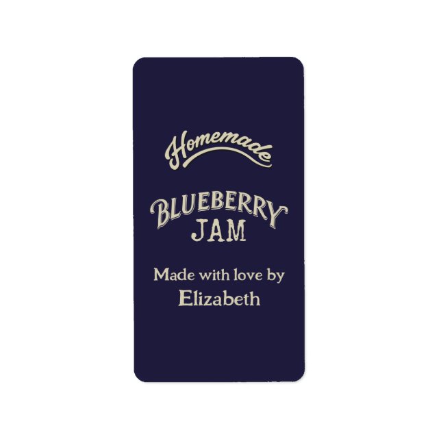Blueberry Jam Label (Front)