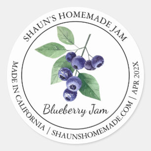 Blueberry Jam Modern label