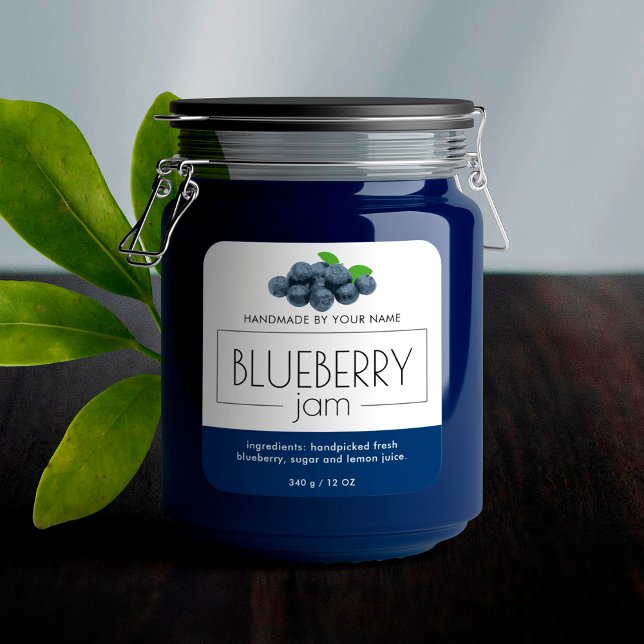 Blueberry Jam Product Label Stickers Packaging (Creator Uploaded)