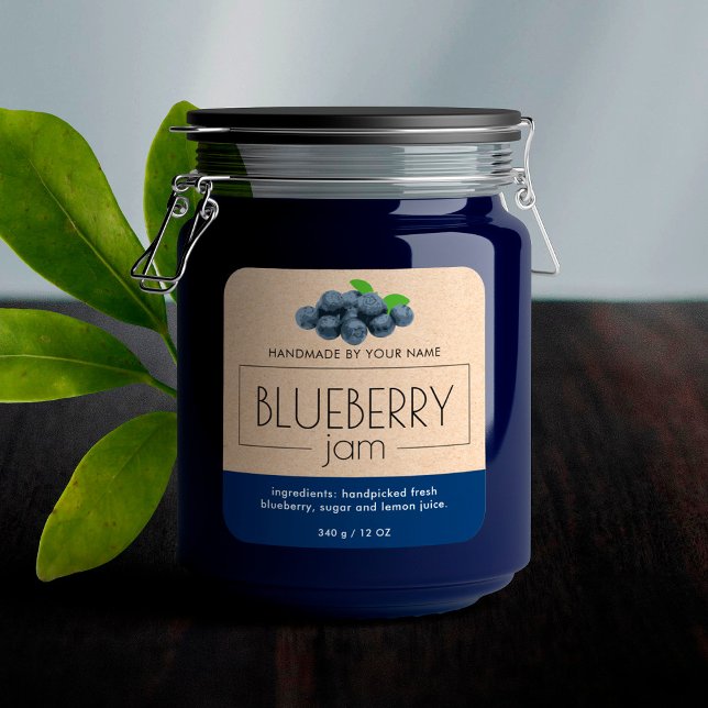 Blueberry Jam Product Label Stickers Packaging (Creator Uploaded)