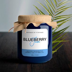 Blueberry Jam Product Label Stickers Packaging