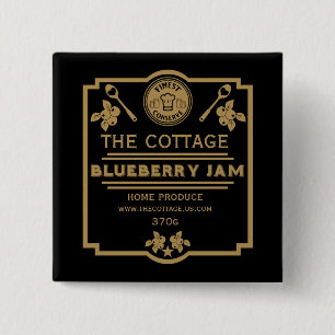 Blueberry Jam Seller 15 Cm Square Badge