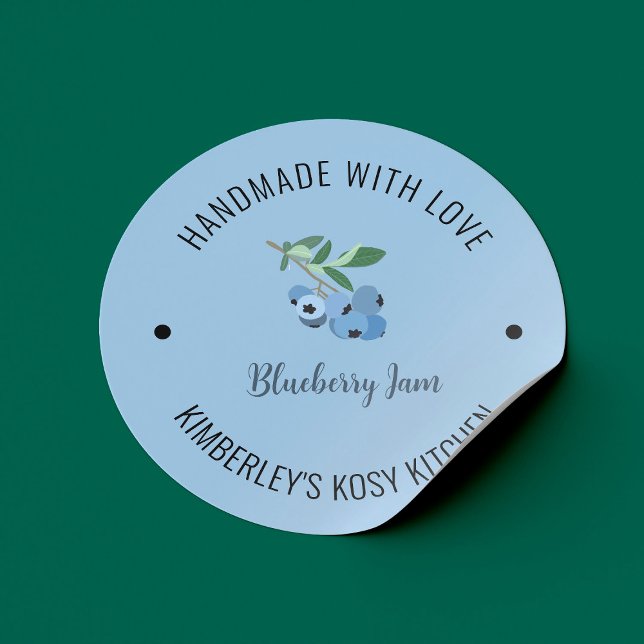 Blueberry Jam Watercolor Handmade with Love Label (Creator Uploaded)