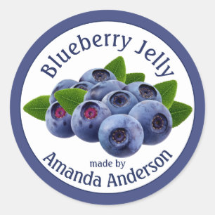 Blueberry Jelly 1.5" Circle Food Label