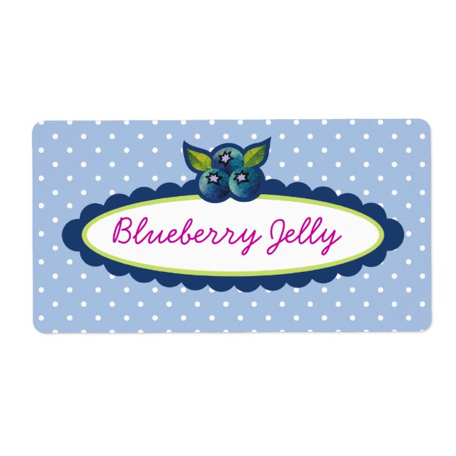 Blueberry Jelly Marmalade Jam Labels (Front)