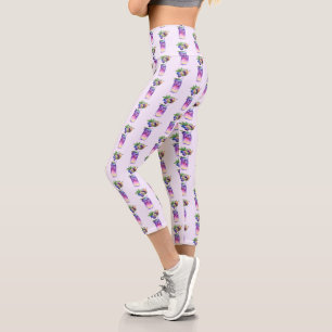 Blueberry Juice Cool Drink Capri Leggings