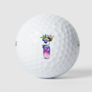 Blueberry Juice Cool Drink Fruits Golf Balls