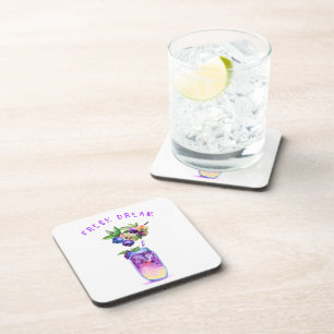 Blueberry Juice Drink Fruits Summer Coaster