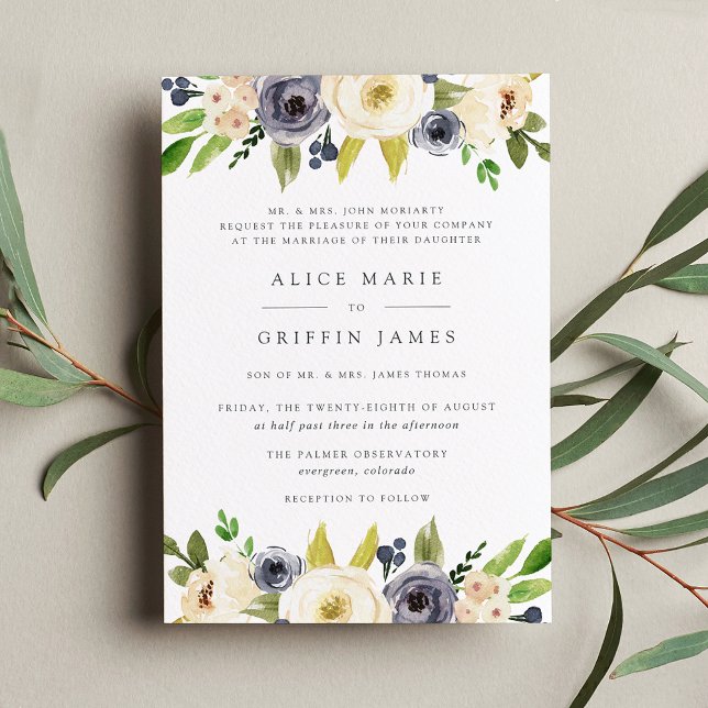 Blueberry Lane Wedding Invitation (Creator Uploaded)