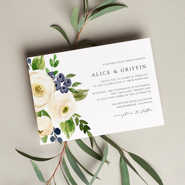 Blueberry Lane Wedding Invitation (Creator Uploaded)