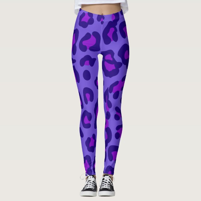 Blueberry leopard Leggings (Front)