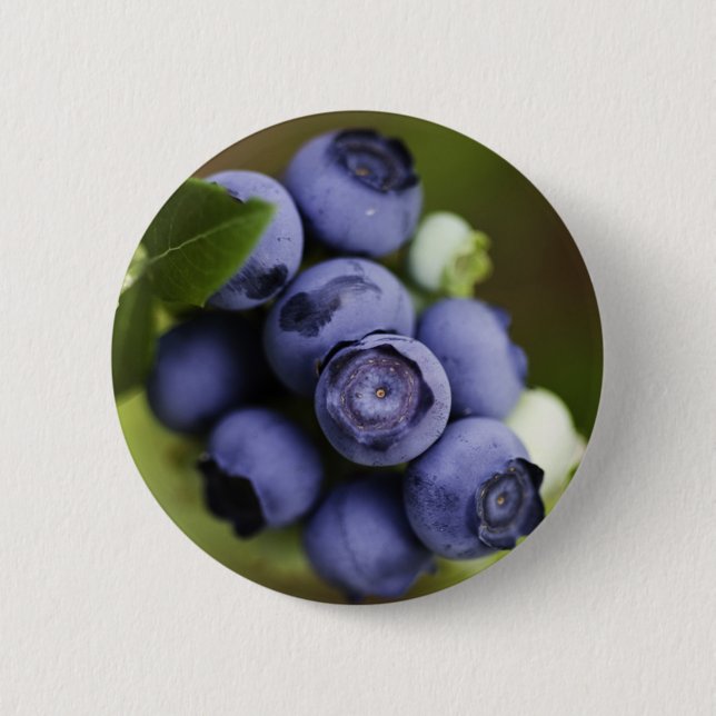 blueberry lover 6 cm round badge (Front)