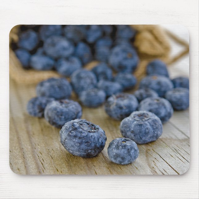Blueberry Macro Mouse Pad (Front)