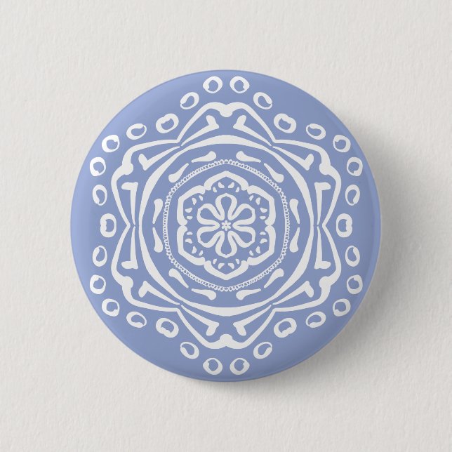 Blueberry Mandala 6 Cm Round Badge (Front)